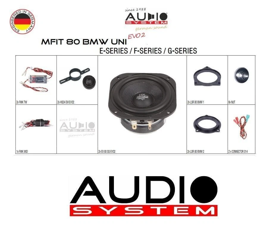 Audio System MFIT 80 BMW UNI EVO 2 Lautsprecher Kompatibel mit BMW E, F, D Model - Bild 3 von 3