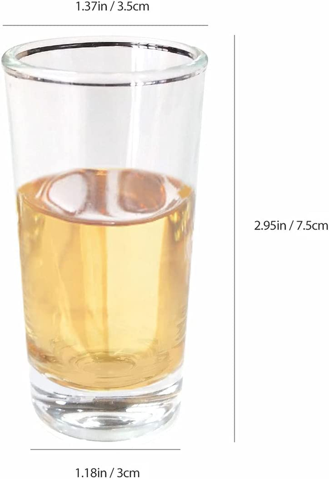 3 Pack 3 Inch Heavy Base Shot Glass Set, Whiskey, Tequila, Vodka Shot