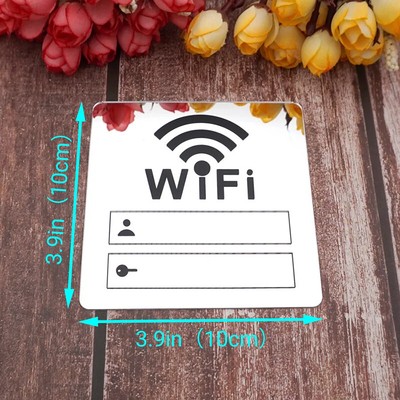 10cm WIFI Sign Mirror Wall Stickers Rewritable Handwriting Account And Password