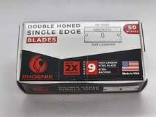 Phoenix - 50 Extra Sharp Single Edge Razor Blades - Made In USA - Double Honed