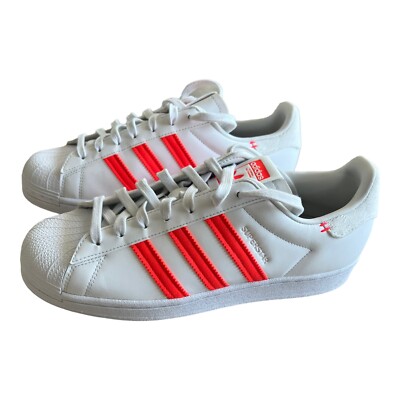 Adidas Superstar Men's Size 10 Orange Tennis Shoes Sneakers Shoes