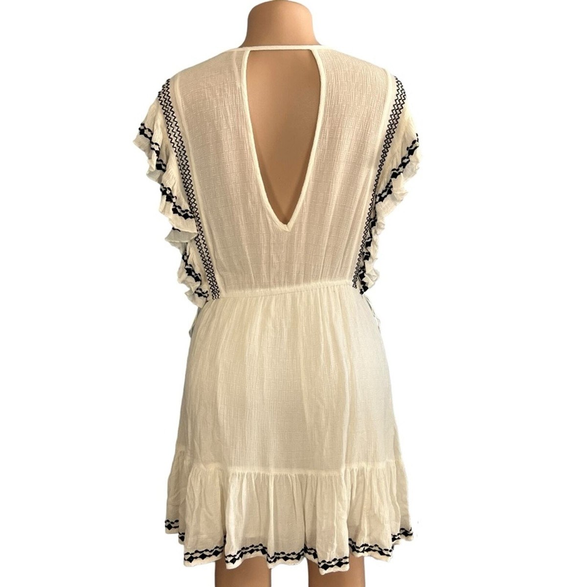 Free People Womens Weekend Brunch Mini Dress White Size Medium | eBay