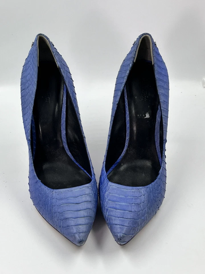 Sapato bomba Rachel RoyGardner azul royal couro de cobra genuíno tamanho 8,5 M - Imagem 3 de 4