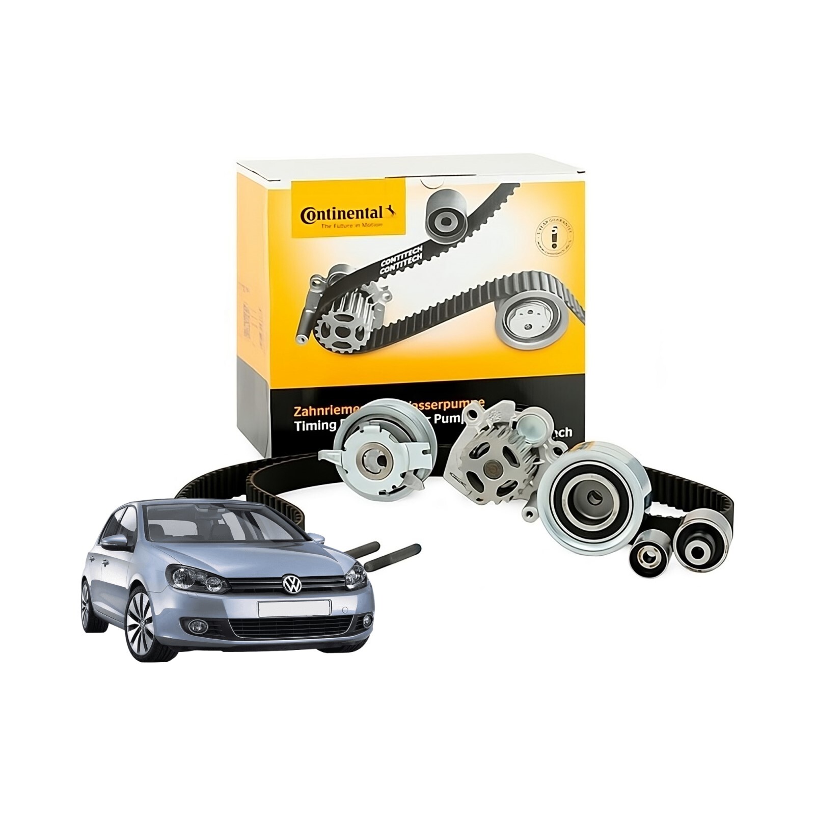 Kit Distribuzione Pompa Acqua Continental Vw Golf 6 Audi A3 1.6 2.0 Tdi Cay Cff