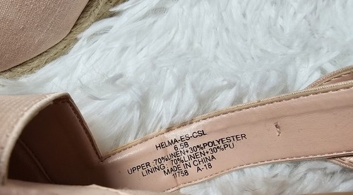 Ralph Lauren Women's Espadrille Wedge Pump Pink - Size 6.5B - Picture 7 of 7