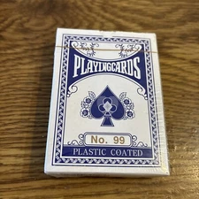 Plastic Coated Playing Cards No.99 , China - New Factory Sealed 1990 Blue