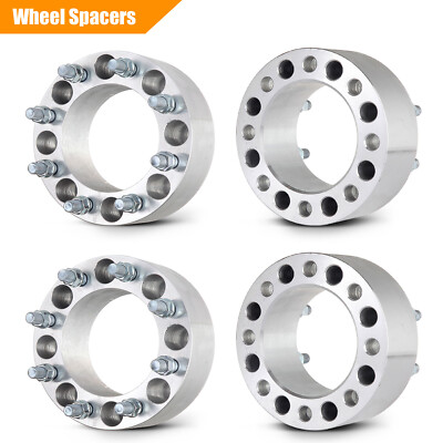 MIROZO 4PCS 3'' 8x6.5 14x1.5 Wheel Spacers For Ram 2500 Chevy Silverado 2500 HD