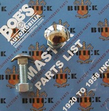 2 New 1942-1949 Buick Bumper Bolts Stainless Steel Capped