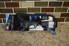 Premium Foster Grant Posh Women's Reading Glasses Sapphire Blue w Case +2.00