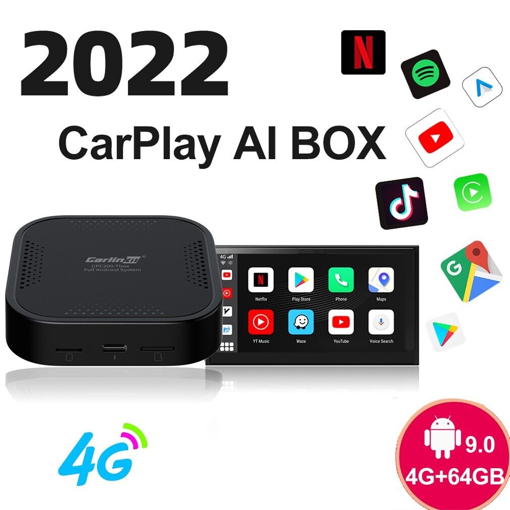 Carplay AI box Car Wireless Android Auto Adapter Converter 4 Cores CPU WIFI  TF 