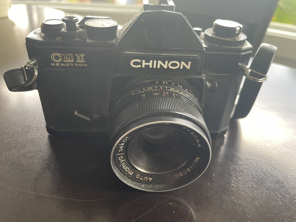 📸 Vintage CHINON CE II MEMOTRON Camera Body Black Japan As 📸 Vintage CHINON CE II MEMOTRON Camera Body Black Japan As