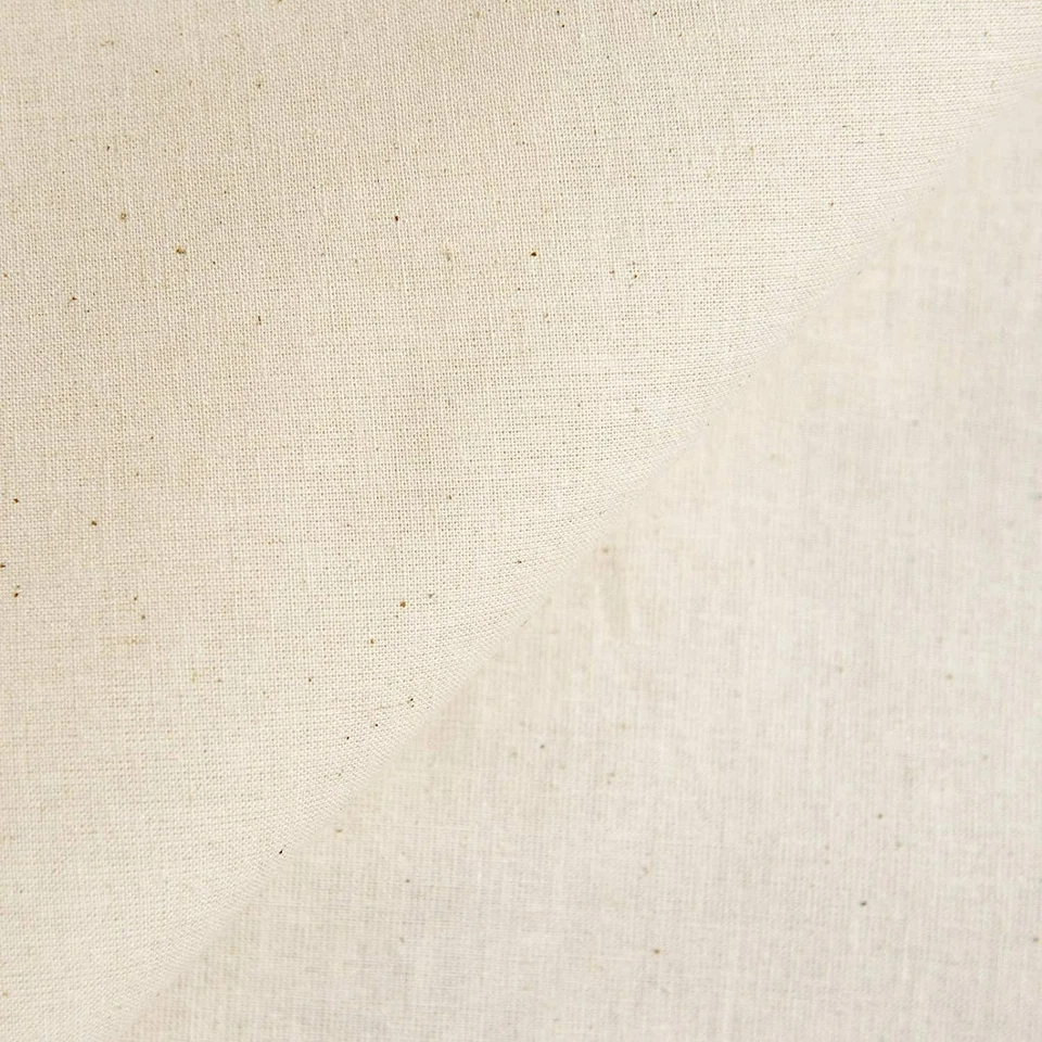 *5 Meter* 100% Cotton Natural Calico Fabric Unbleached Craft Material 58" Meter - Image 4 of 4