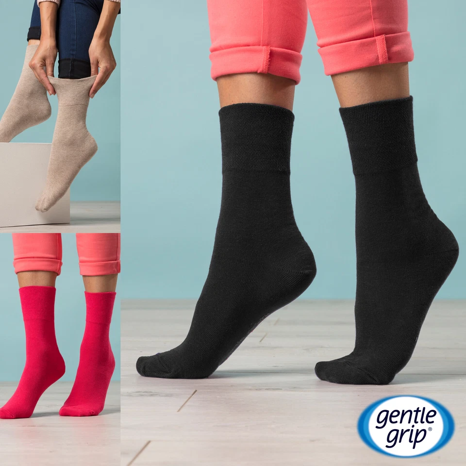 Gentle Grip - Damen ohne gummi socken diabetiker baumwolle 37-42 eur - Bild 3 von 4