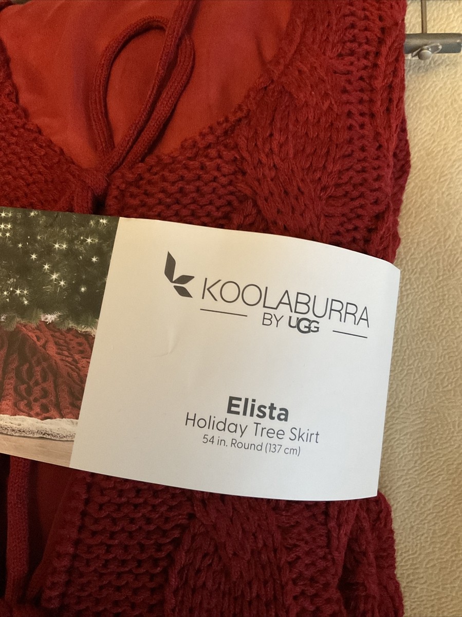 Koolaburra Ugg Elista tree skirt Cable Knit Sweater Christmas Oeko