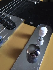 USA Seller 2xWhite Round 3Way Switch Tip for Fender Squier Affinity Telecastster