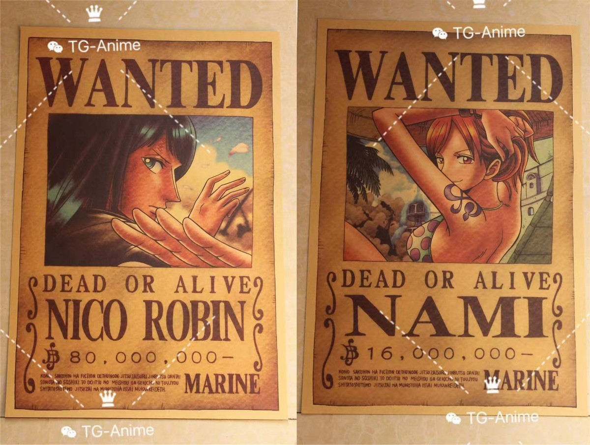 One Piece Retro Wanted Posters Straw Hat Crew HIGH QUALITY Anime