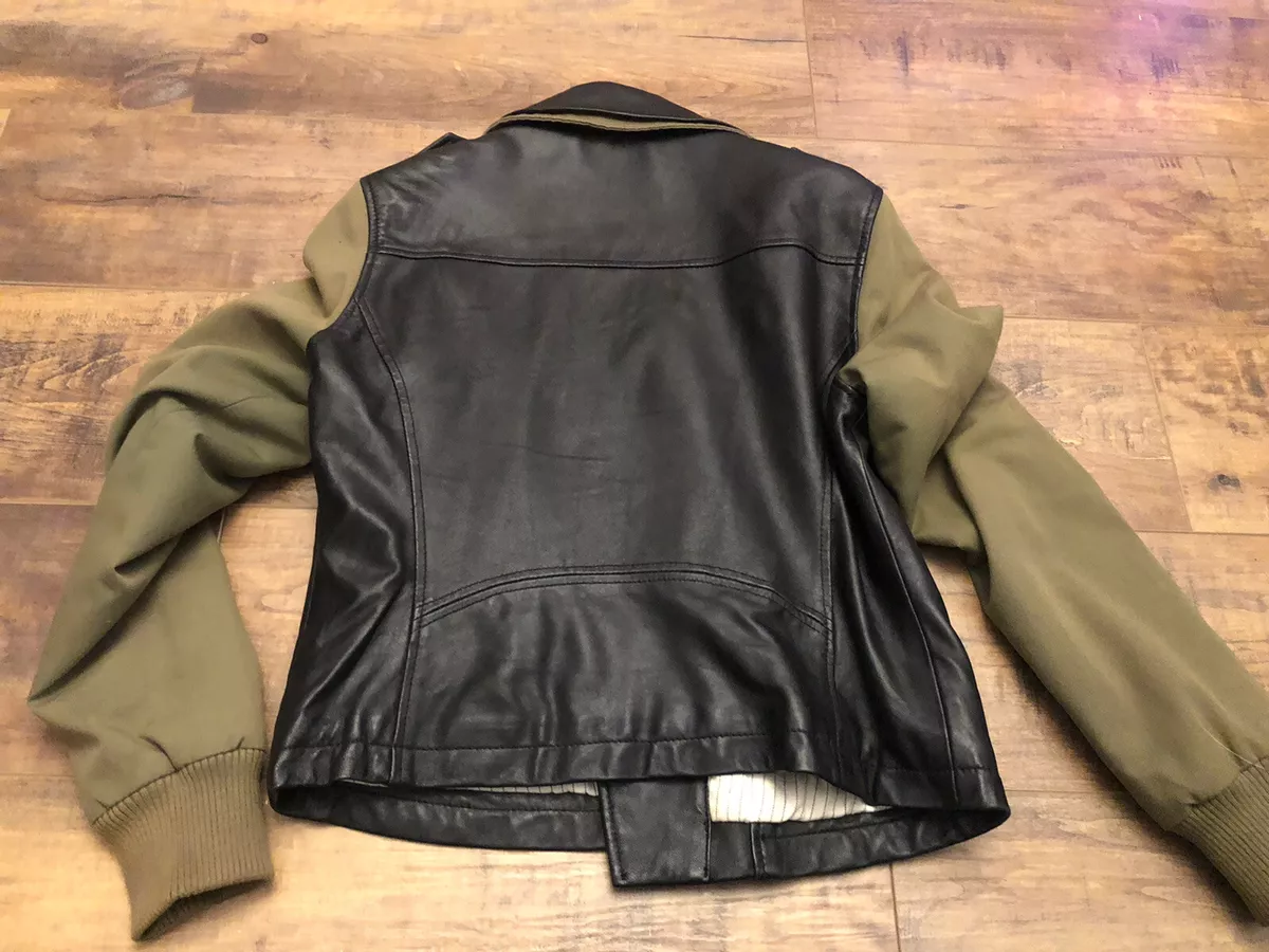 Designer William Rast Women s Leather Jacket Size L