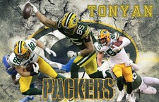 Green Bay Packers Lithograph print of Robert Tonyan 2020 17 x 11