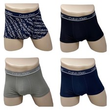Calvin Klein Men's Black Microfiber 4 Pack Low Rise Trunk Underwear NP24460407
