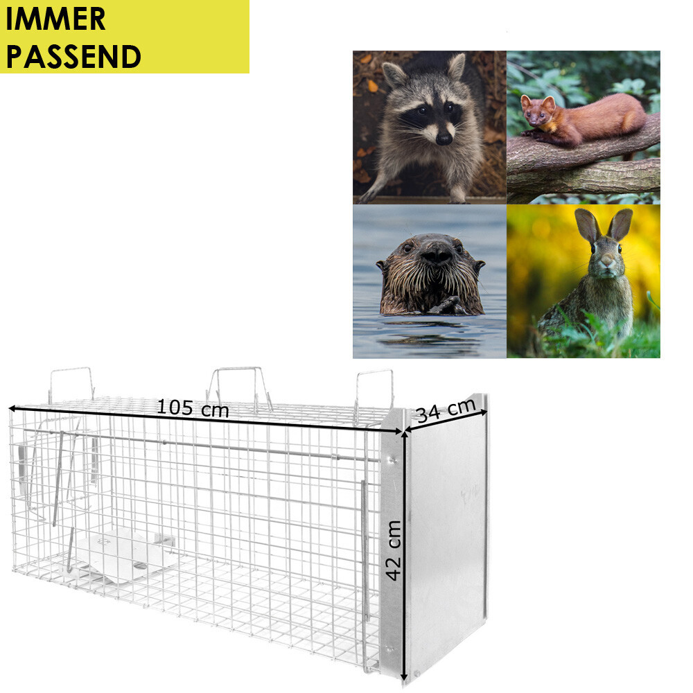 Gabbia Trappola Per Animali Talpa Ratto Mouse Topo Nutria 50 X 20 X 27 Cm Petigi - Foto 3