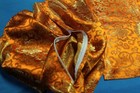 Vintage Orange Oriental Pillow Cover with invisable zipper 17"x 17" set of two — photo 5