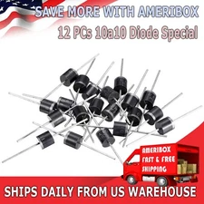 12 Pieces 10A10 10 Amp 1000V 10A 1KV Axial Rectifier Diode solar panel C16
