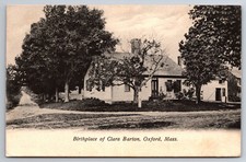 Vintage Postcard MA Oxford Birthplace of Clara Barton ~7908
