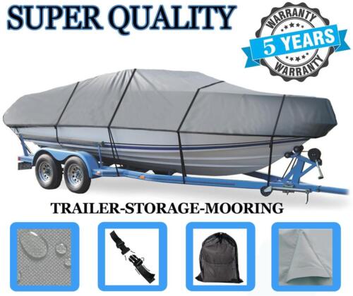 GREY BOAT COVER FITS BAYLINER 1750 MUTINY BR 1980 1981 1982 TRAILERABLE - Picture 1 of 4