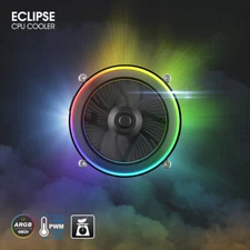 Vetroo Eclipse Low-Profile ARGB CPU Cooler 90mm 4 Pin PWM Fan for Intel LGA 1700