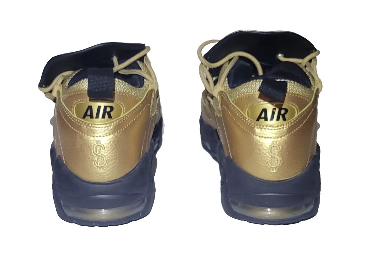 Nike Air Max More Money Men's size 10 Metallic Gold Black