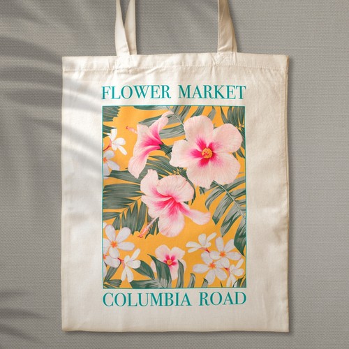 flower market tote bag