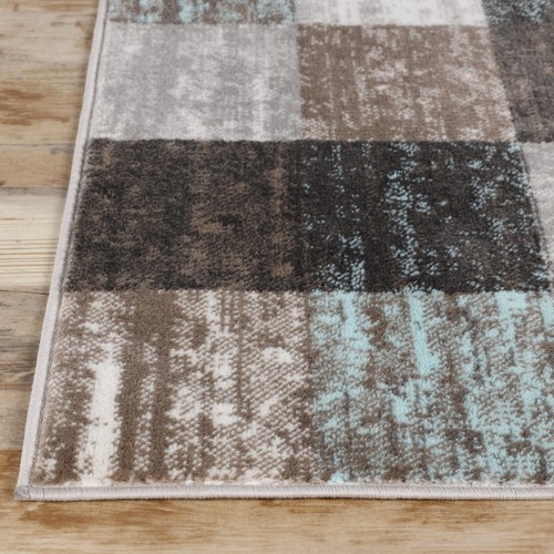 Rockaway Contemporary Block Tile Transitional Large Indoor Area Rug or Runner - Picture 19 of 24