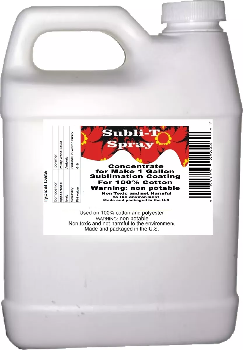 Sublimation concentrate for cotton & wood 32 oz makes 1 gallon spray