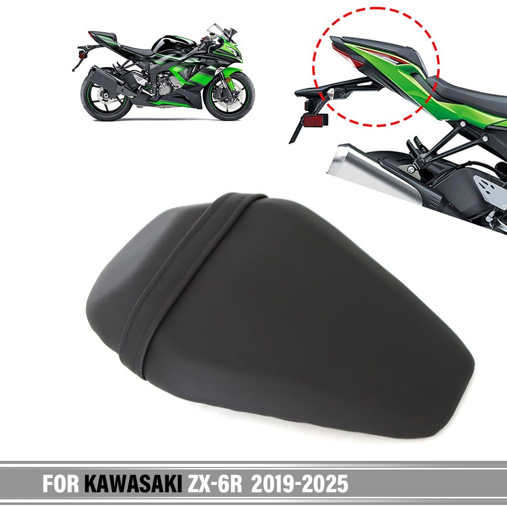 ＧＯＯＤ ＹＥＡＲ new Black Passenger Seat Rear Pillion Cushion Seat For Kawasaki