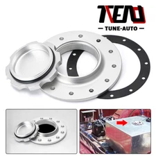 12 Bolt Twist On Filler Neck Cap 3'' Billet Fuel Cell Flush Tank Cap Mount SL