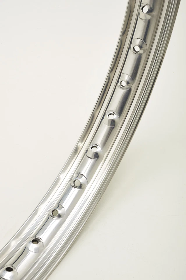CERCHIO IN ALLUMINIO BORDO H PER MOTO D'EPOCA FINO ANNI 70 WM1 1.60 X 17 36 FORI - Immagine 2 di 3