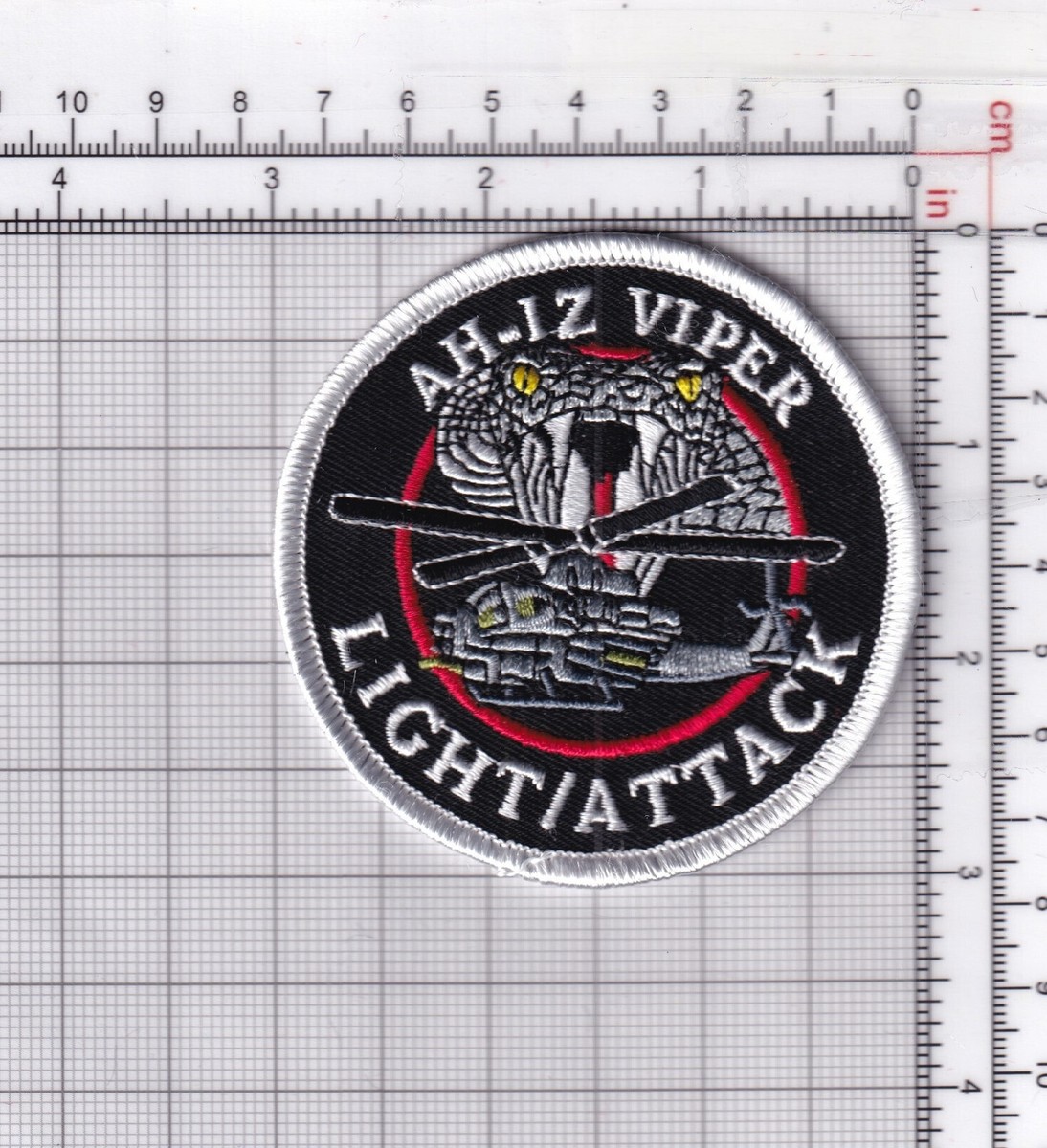 Bell® AH-1Z Viper Light/Attack Patch – With Hook and Loop, 3