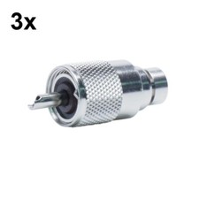 3x TruckSpec PL-259 Male Coax Cable Connector NEW