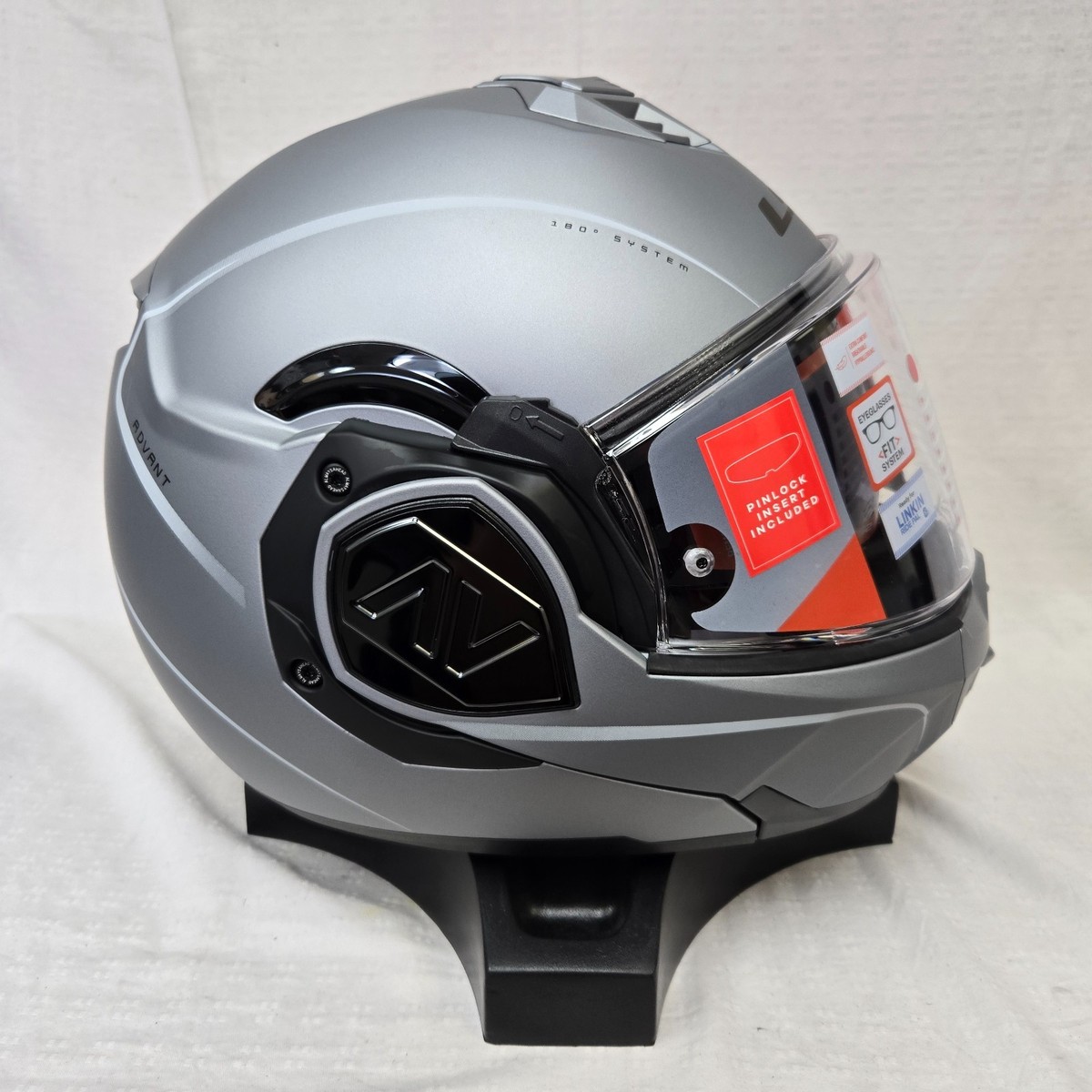 LS2 Advant Modular Motorcycle Helmet Special Matte Silver XLarge