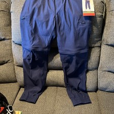Eddie Bauer Youth Convertible Pants Shirts UPF 50 Nylon Elastic Waist Zip Pocket