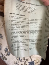 JOHANNES ADLER C Soprano Recorder Baroque In Box Vintage