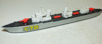 Matchbox Sea Kings K302 Corvette C70 Battleship silver & black