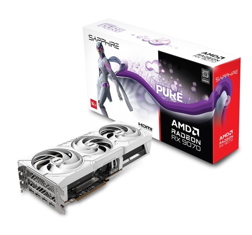 SAPPHIRE PURE AMD Radeon™ RX 9070 GAMING Grafikkarte 16GB GDDR6 HDMI/DP - Bild 1 von 8