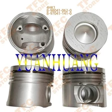 4Set Piston & Pin Kit STD for Isuzu 4HK1 4HK1T Engine 8980410620 8970411410