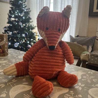 Rentner Jellycat Cordy Roy Fox Plüsch orange & creme bezaubernd 17 Zoll schöner Zustand