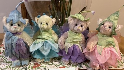 Charlie Bears Minimo Fairies- Foxglove, Flutterby, Nightingale, Dragonfly 