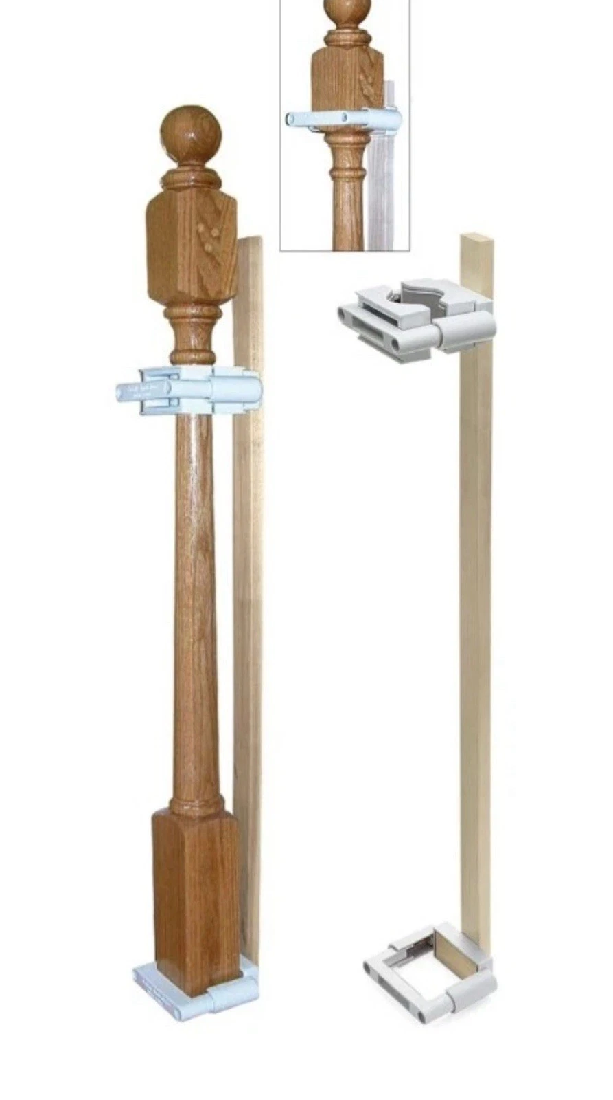 No Hole Stairway Baby Gate Mounting Kit - Fits Posts from 2 3/4 inches to 3 1/2
Opens in a new windo