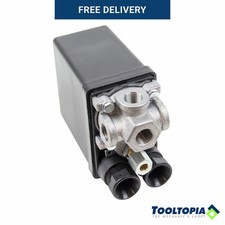 SIP 1/4" 4-Way Pressure Switch Safety Valve Air Compresor Pressure Control 02313