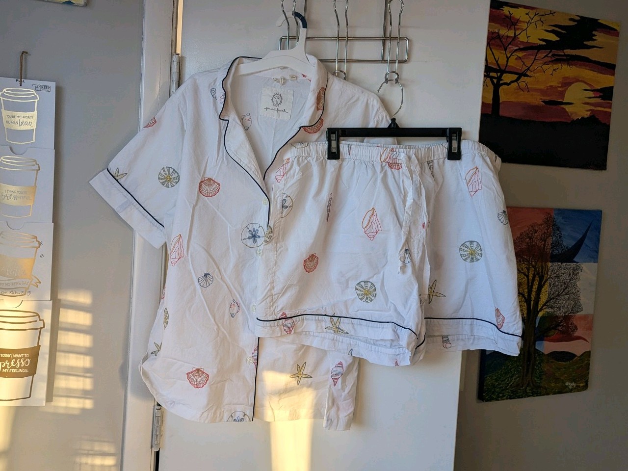 Printfresh Beachy Embroidered Seashell Pajamas PJ… - image 1