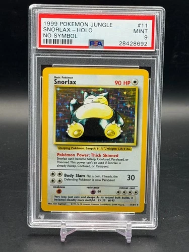 PSA 9 MINT Snorlax Jungle Holo No Symbol Error 1999 Pokemon 11/64